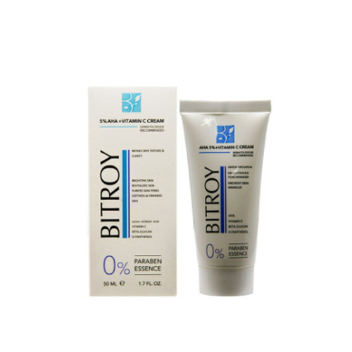 کرم آلفا هیدروکسی اسید 5% و ویتامین سی بیتروی 50میلی لیتر