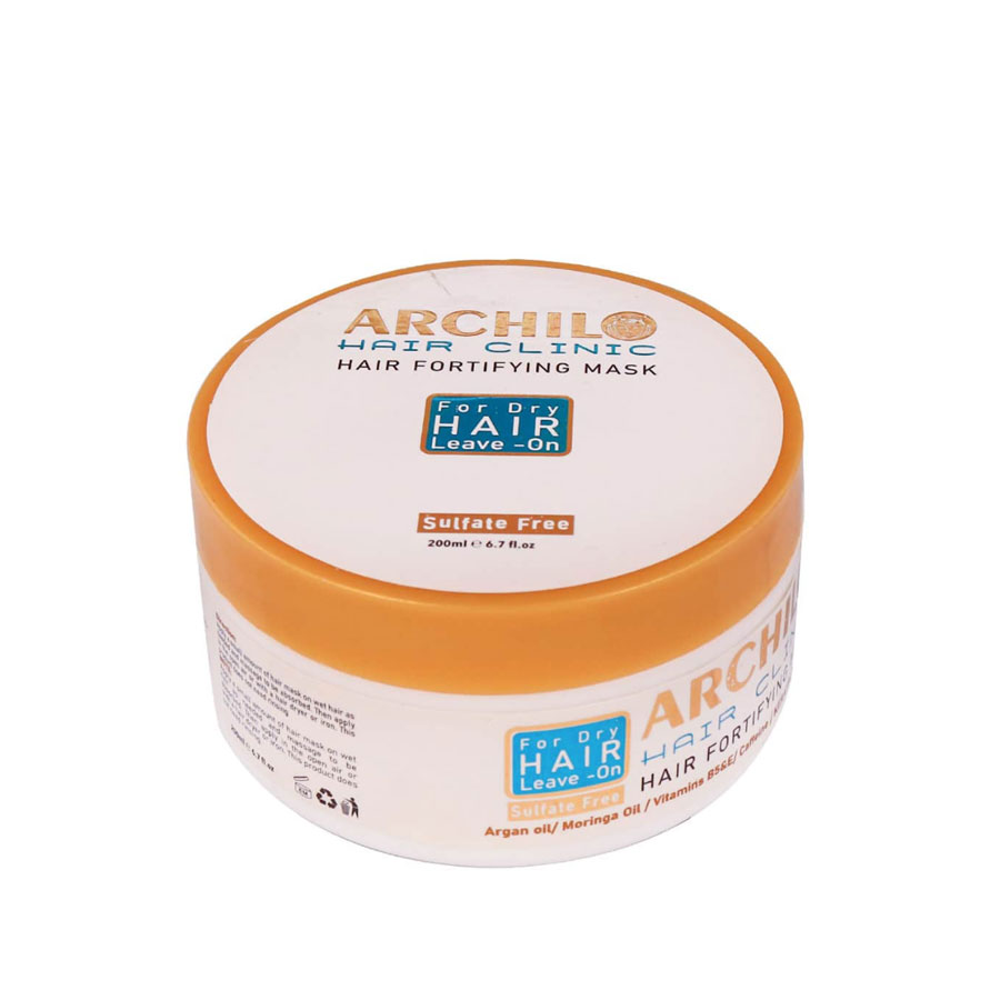 ماسک مو فاقد سولفات مناسب موهای خشک بدون آبکشی آرچیلو 200 میلی لیتر