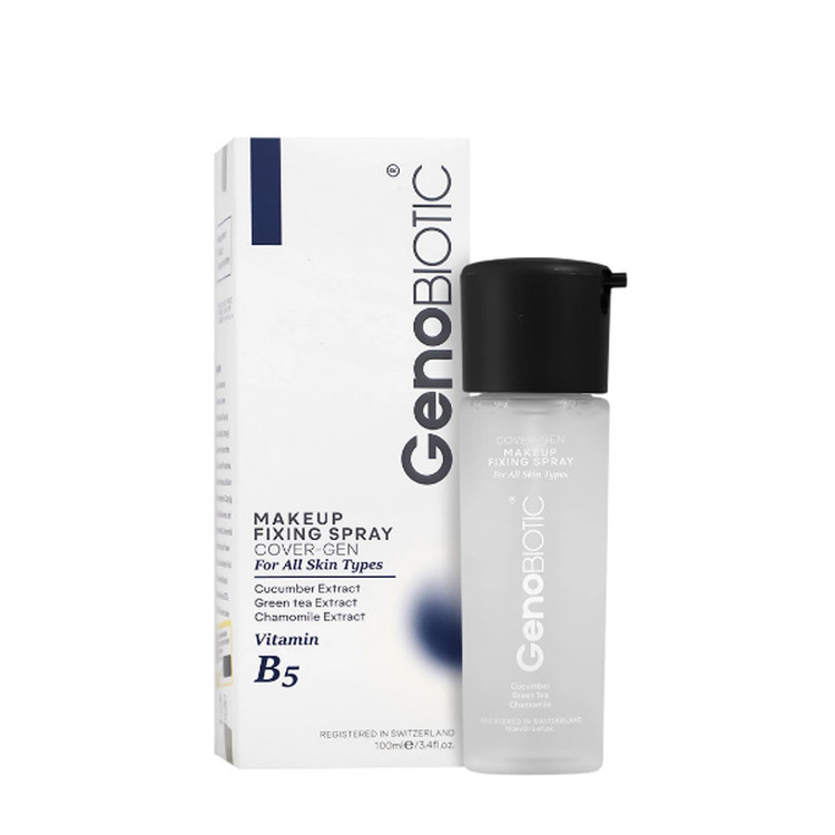 ژنو بایوتیک اسپری رطوبت رسان وتثبیت کننده آرایش برای انواع پوست 100ML
