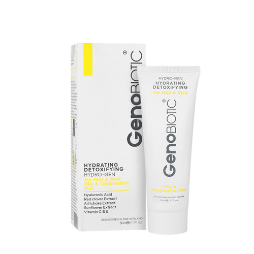 کرم رطوبت رسان صورت و گردن پوست چرب و مختلط ژنوبایوتیک 50 میلی لیتر