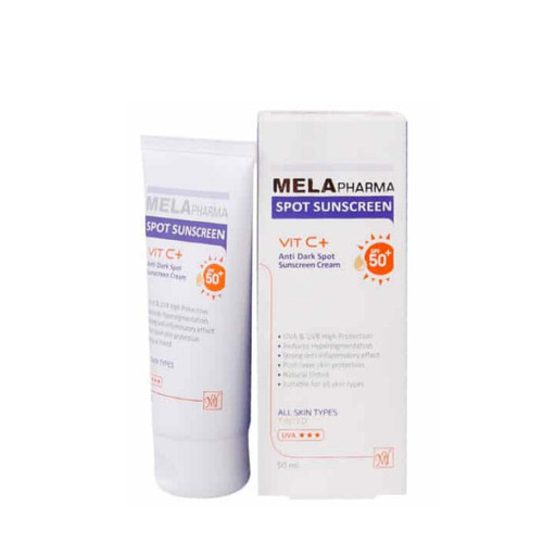 کرم ضد آفتاب ضد لک رنگی SPF 50 ملافارما مای فارما 50 میلی لیتر