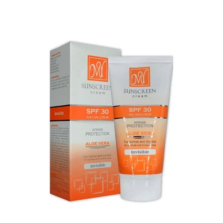کرم ضد آفتاب بدون رنگ مای SPF30 مناسب پوست های معمولی و خشک ۵۰ میلی لیتر