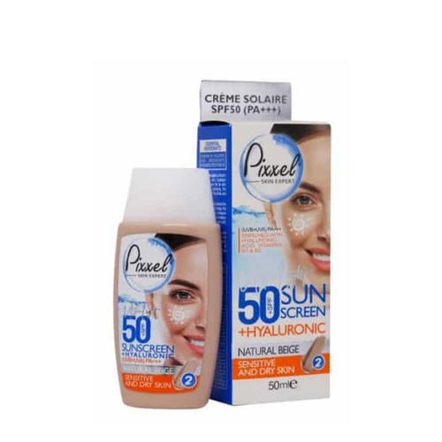 کرم ضد آفتاب SPF50 پیکسل مناسب پوست خشک و حساس 50 میلی لیتر