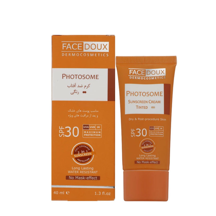 کرم ضد آفتاب فوتوزوم فیس دوکس مناسب پوست خشک SPF30 | رنگی شماره 2