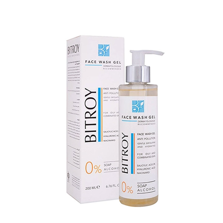 ژل شستشوی صورت حاوی ساسلیک اسید ۲٪ و هیالورنیک اسید بیتروی 200 میلی لیتر