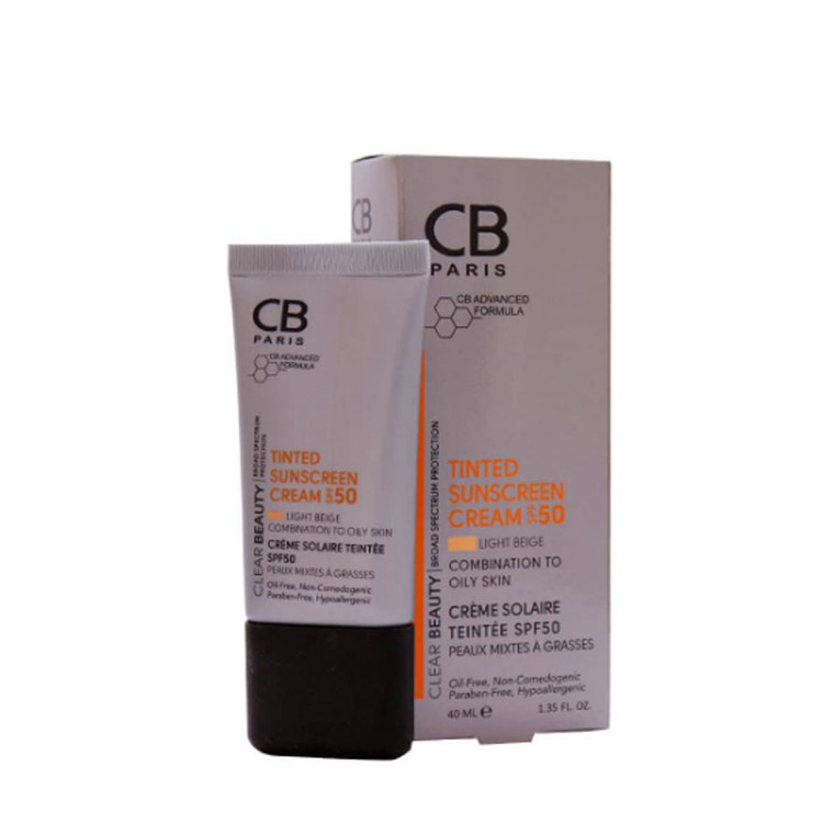 کرم ضد آفتاب SPF50 پوست مختلط تا چرب سی بی پاریس 40 میلی لیتر