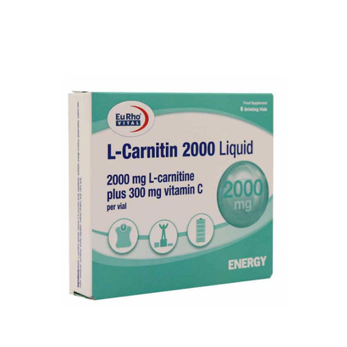 ویال ال کارنیتین 2000 میلی گرم یوروویتال 6 عدد