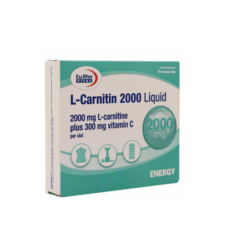 ویال ال کارنیتین 2000 میلی گرم یوروویتال 6 عدد