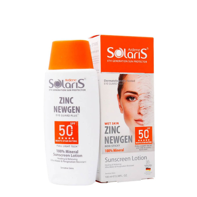 لوسیون ضد آفتاب فیزیکال زینک نیوژن SPF50 سولاریس آردن 100 میلی لیتر