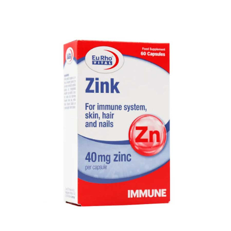 کپسول زینک 40 میلی گرم یوروویتال 60 عدد